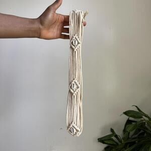 Vintage Woven boho rope belt with cowrie shell